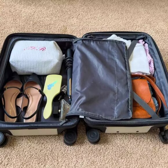 Hardside Carry-On Spinner Suitcase (Beige/Cream) - Picture 5 of 6